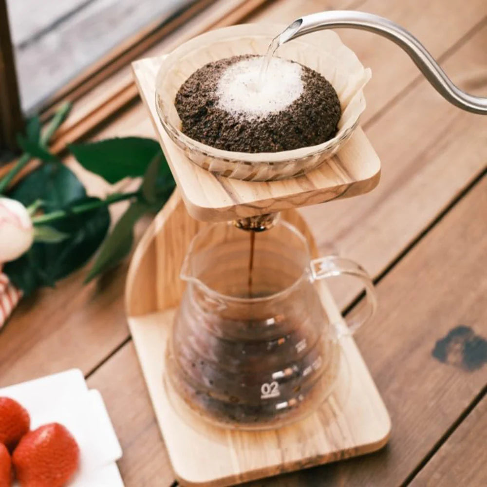 Hario V60 Olive Wood Stand Set