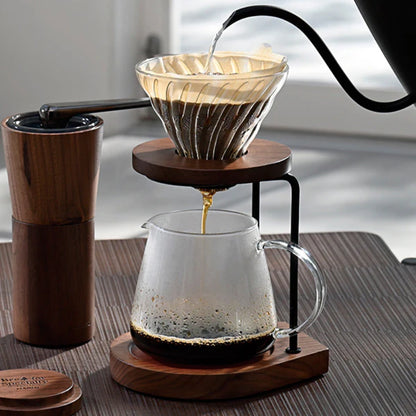 Hario V60 Glass Dripper Walnut