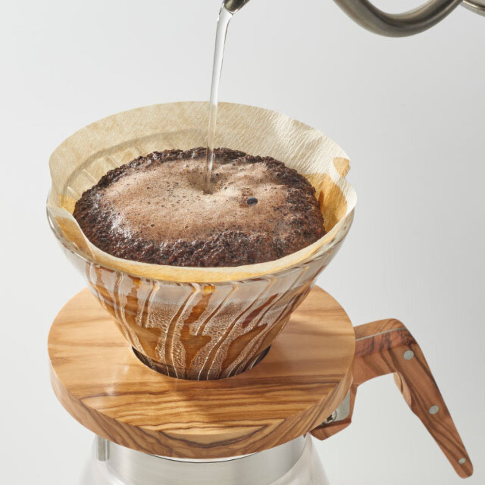 Hario V60 02 Glass and Olive Wood