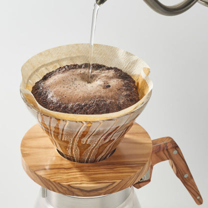 Hario V60 02 Glass and Olive Wood