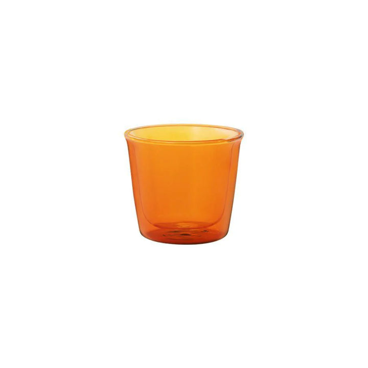 kinto cast amber double wall glass 250ml