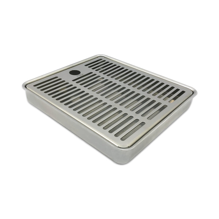 krome recessed over counter drip tray ae brushed stainless ae without drain