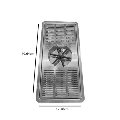Krome Center Pitcher Rinser Drip Tray With Spin Spray - C4008