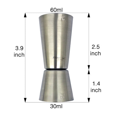 Krome Large SS Double Jigger