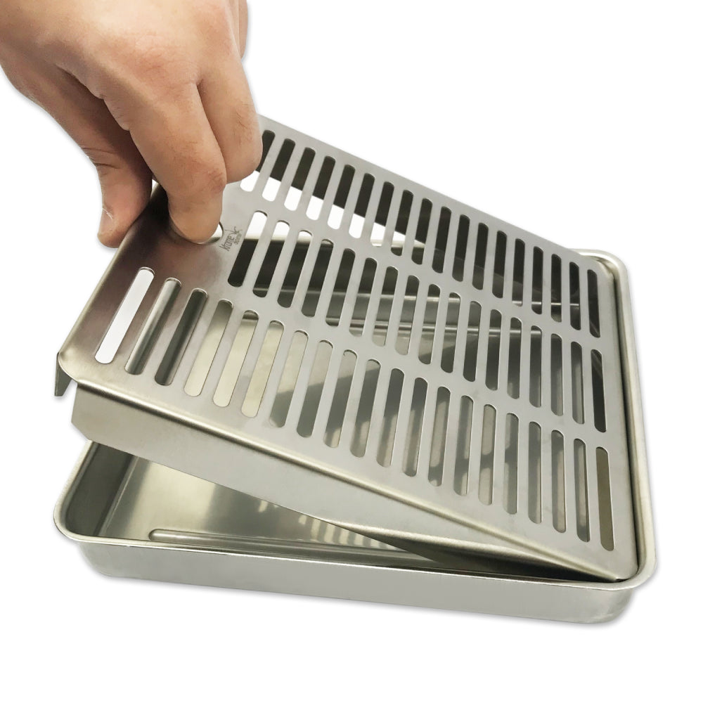 Krome Recessed / Over Counter Drip Tray Brushed Stainless Without Drain