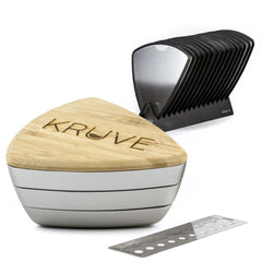 Kruve Sifter with 15 Sieves and Sieve Stand - Silver