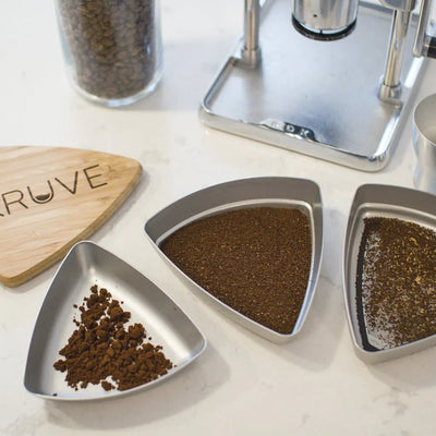 Kruve Sifter with 15 Sieves and Sieve Stand - Silver