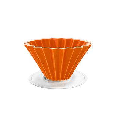 Origami Dripper M with Plastic Holder-orange