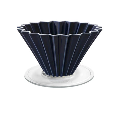 Origami Dripper M with Plastic Holder-navy blue