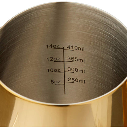 Rhino Coffee Gear Milk Pitcher 20oz Gold