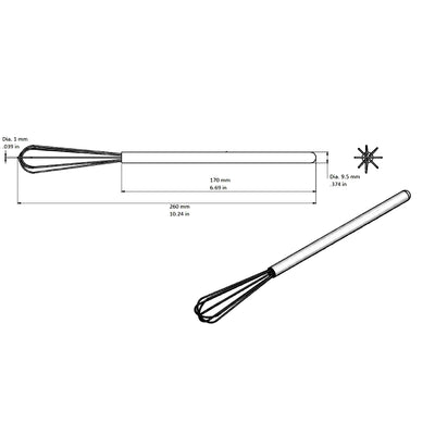 Rattleware Round Whisk , 10.5", 03251