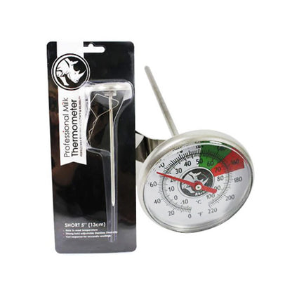 Rhino Coffee Gear Milk Analog Thermometer Short Stem 5"