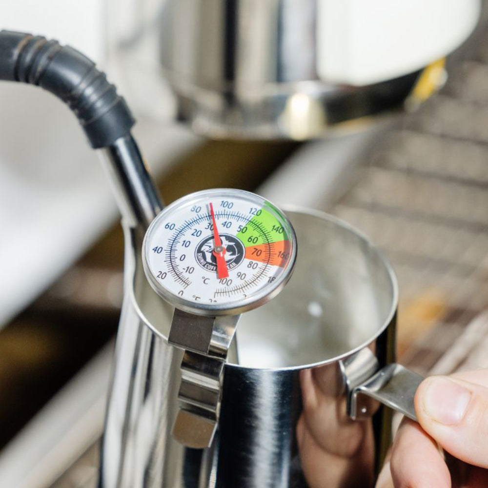 Rhino Coffee Gear Milk Analog Thermometer Long Stem 7"