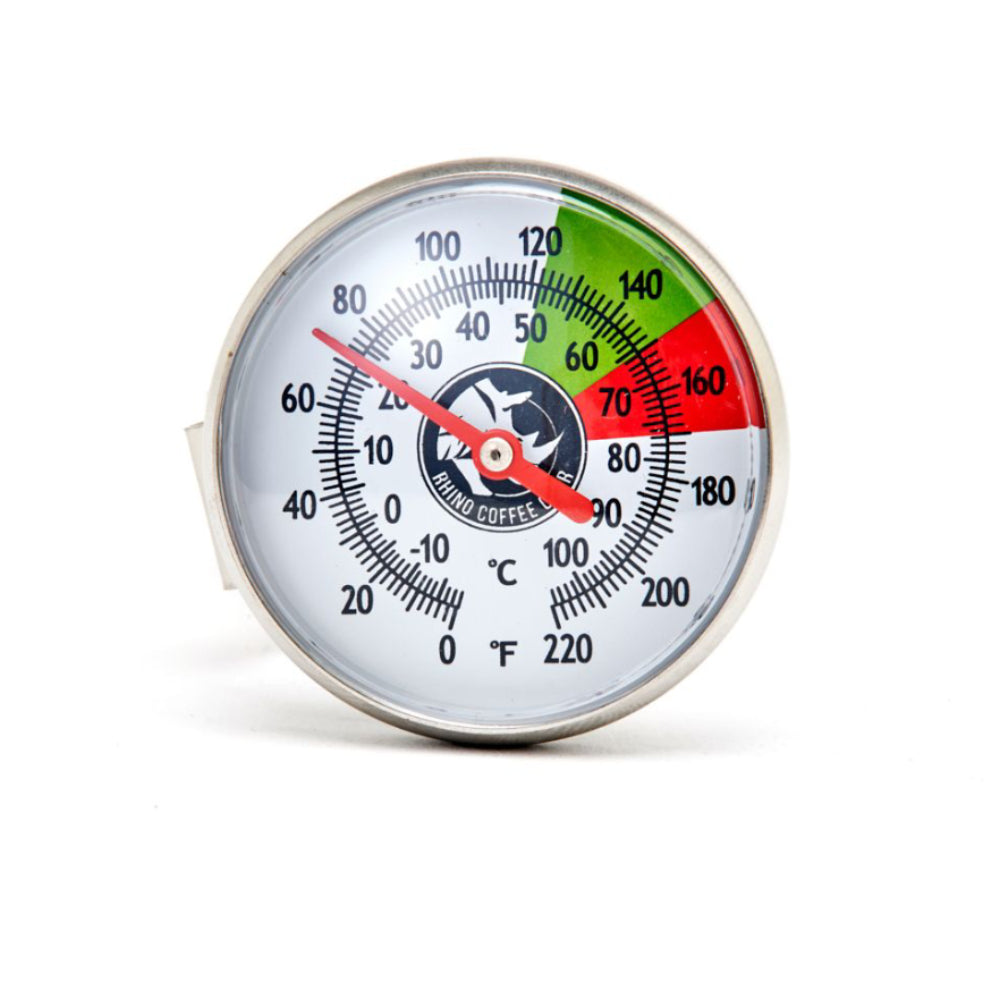 Rhino Coffee Gear Milk Analog Thermometer Short Stem 5"