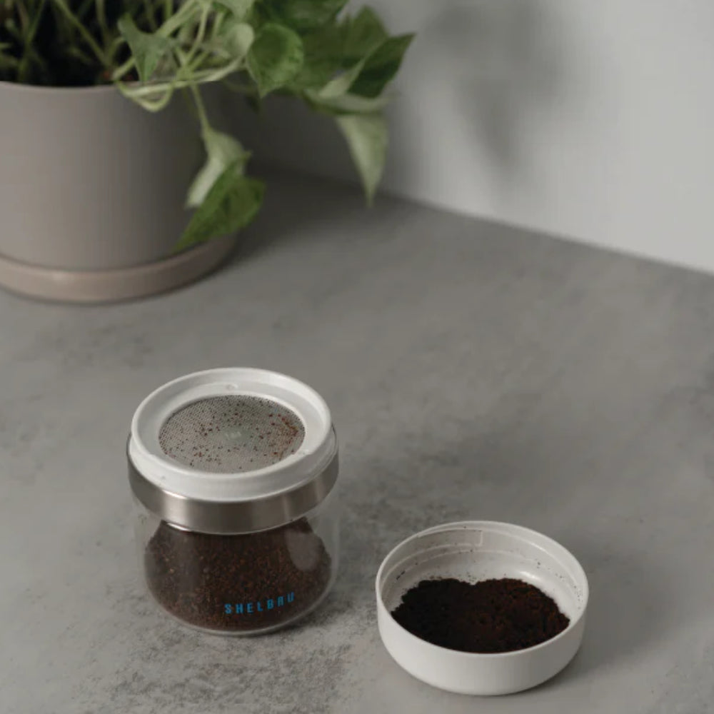 SHELBRU Coffee Grounds Sifter 400 ml, Clear