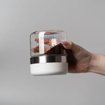 SHELBRU Coffee Grounds Sifter 400 ml, Clear