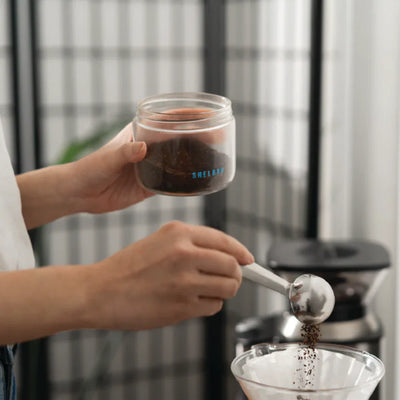 SHELBRU Coffee Grounds Sifter 400 ml, Clear