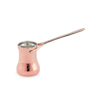 SOY Copper Cezve Turkish Coffee Pot Silver Lining – Right Handed