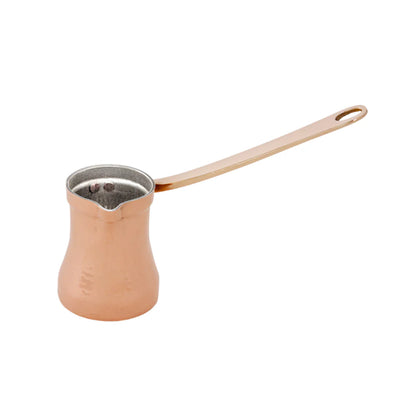 SOY Copper Cezve Turkish Coffee Pot Silver Lining – Right Handed