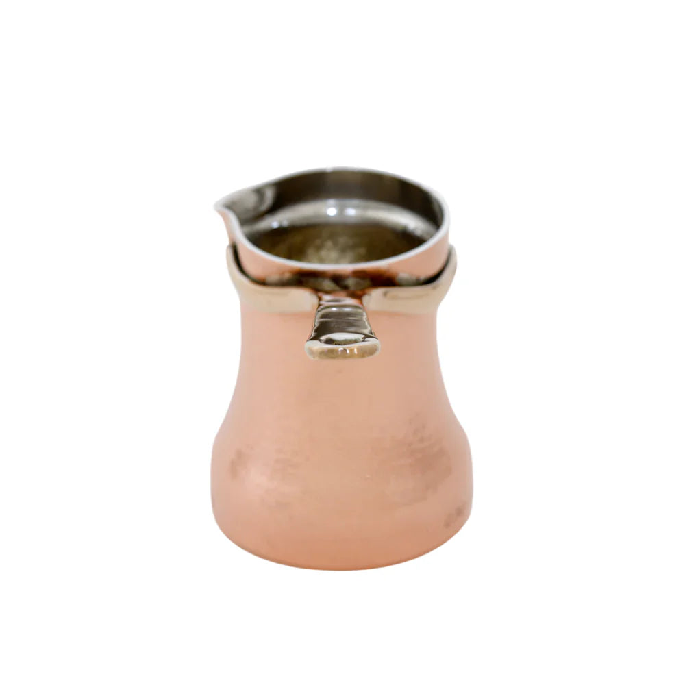 SOY Copper Cezve Turkish Coffee Pot Silver Lining – Right Handed