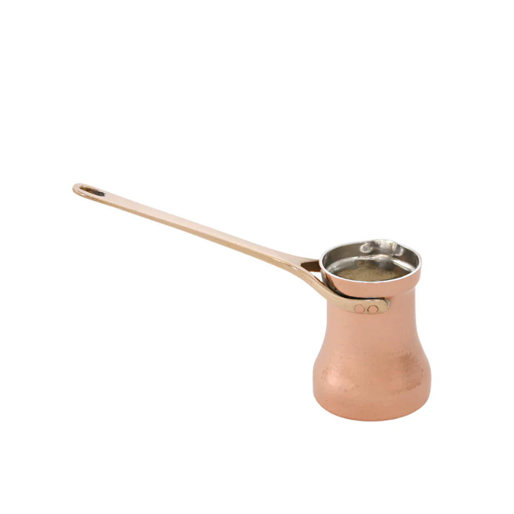 SOY Copper Cezve Turkish Coffee Pot Silver Lining – Right Handed