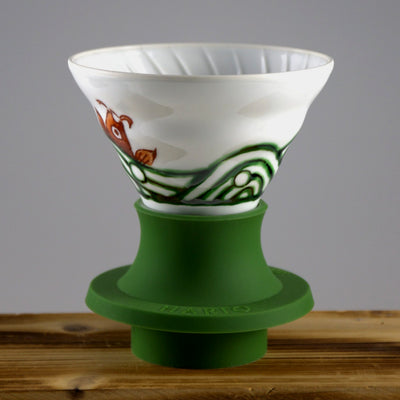 Hario Plum Motif Imari-Yaki Immersion switch dripper 02