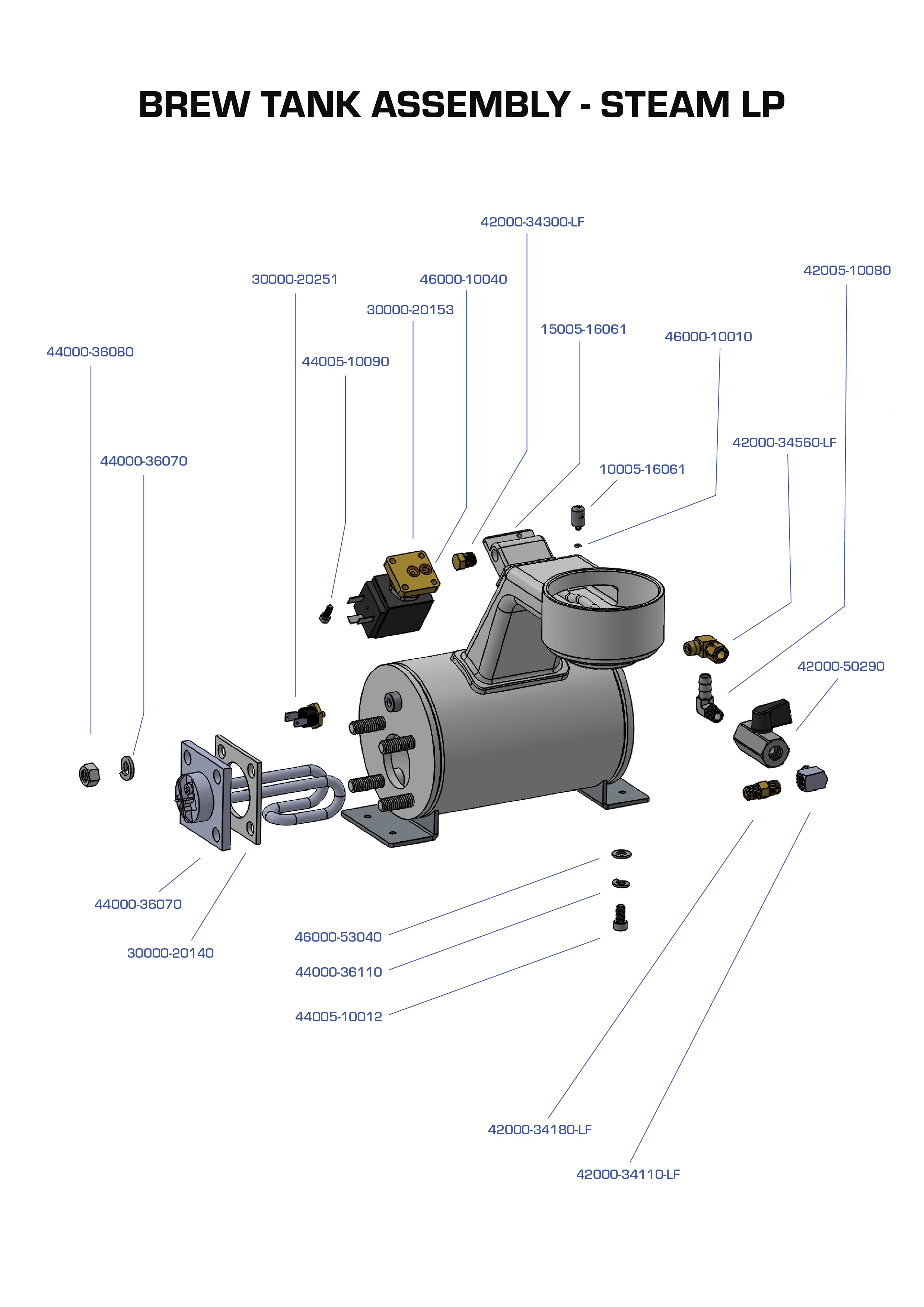 Brew Tank Assembly Steam LP