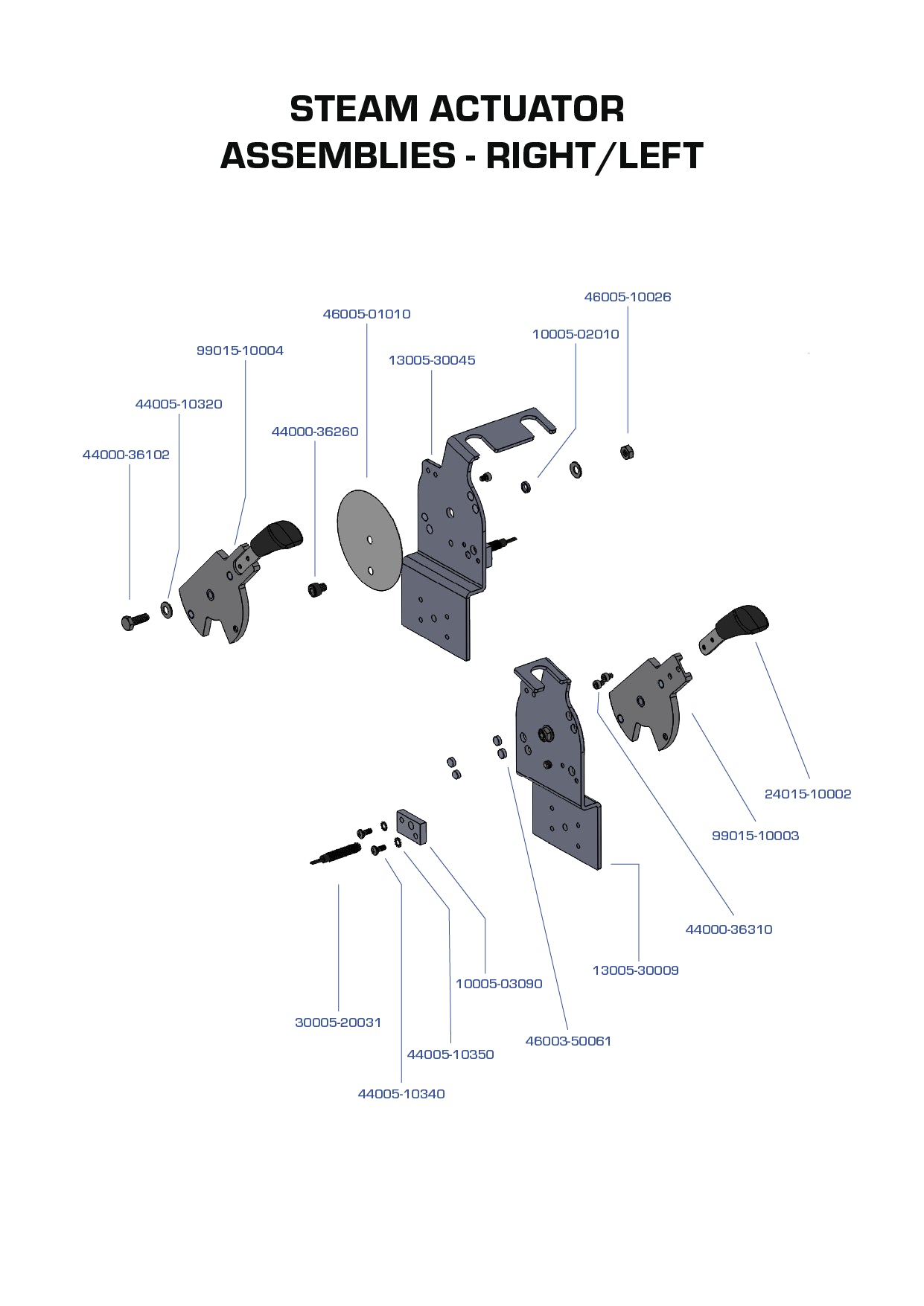Steam Actuator Assemblies - Right/Left Steam Single
