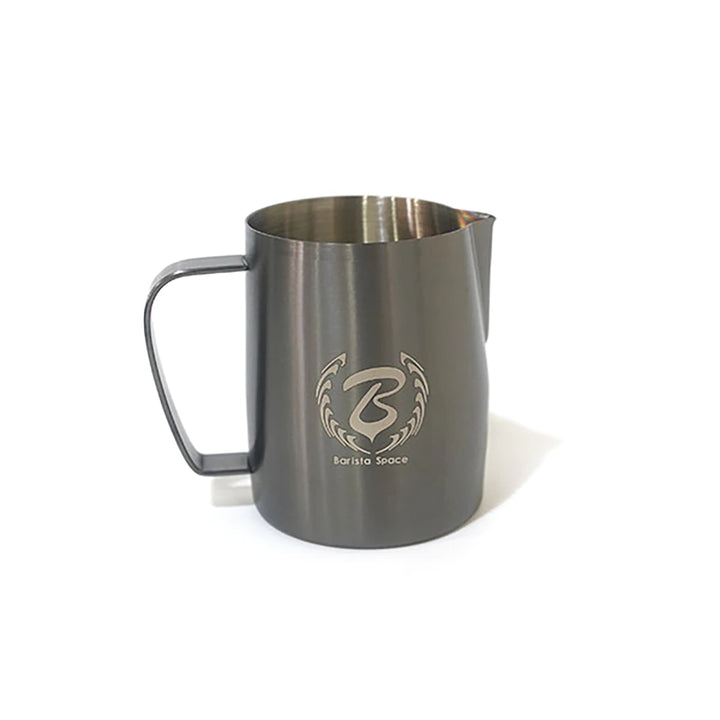 barista space sandy black milk pitcher for latte art