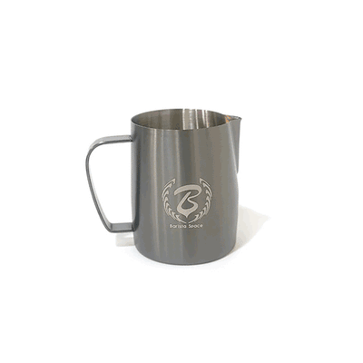 Barista Space Sandy Black Milk Pitcher – Non-Slip Finish