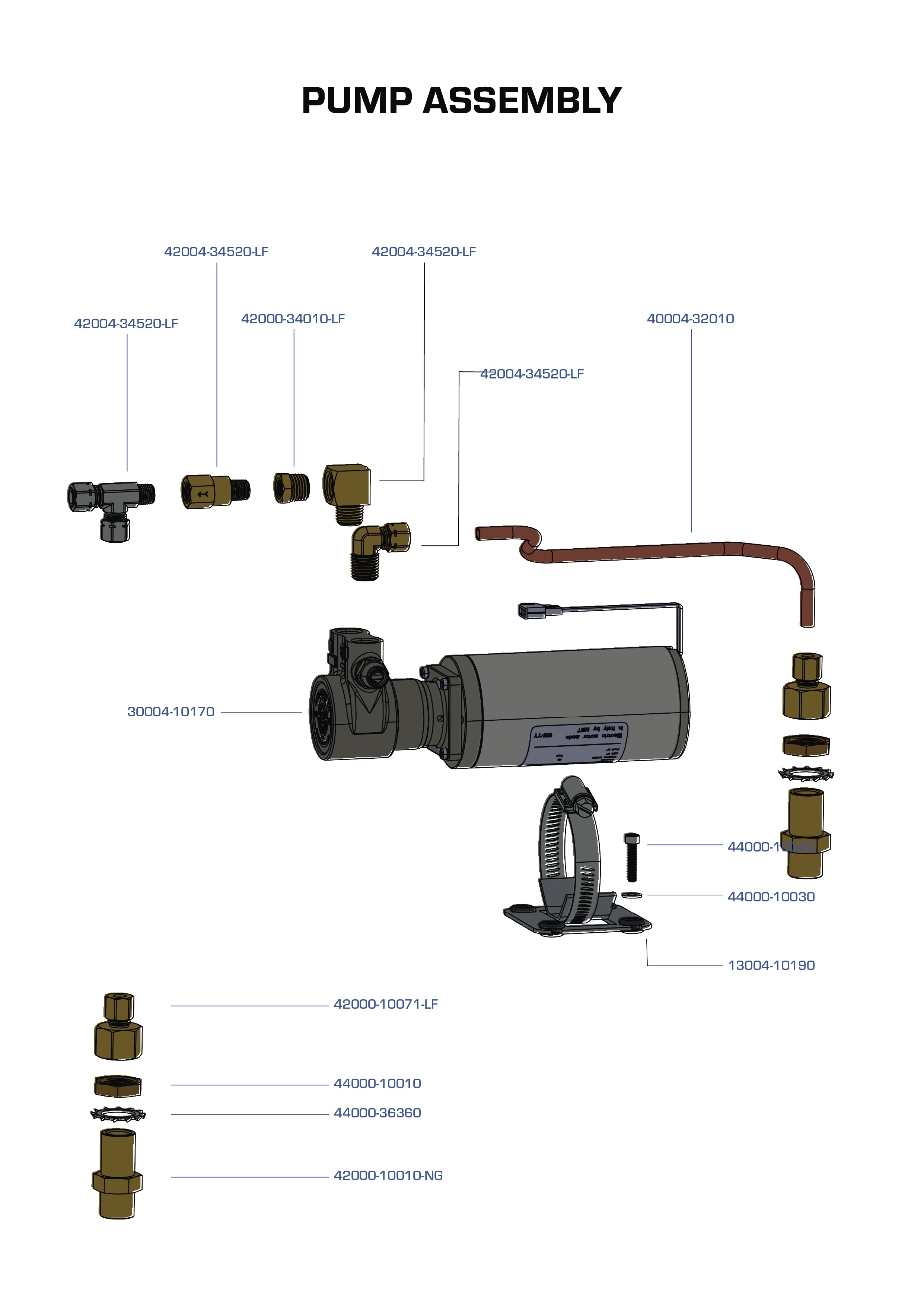 Pump Assembly Parts Manual - Espresso Single Group
