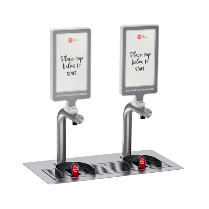 Six Simple Machine Freepour Batch Double with Digital Screen Signage Machine