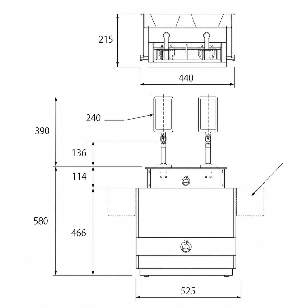 Six Simple Machine Freepour Batch Double with Digital Screen Signage Machine