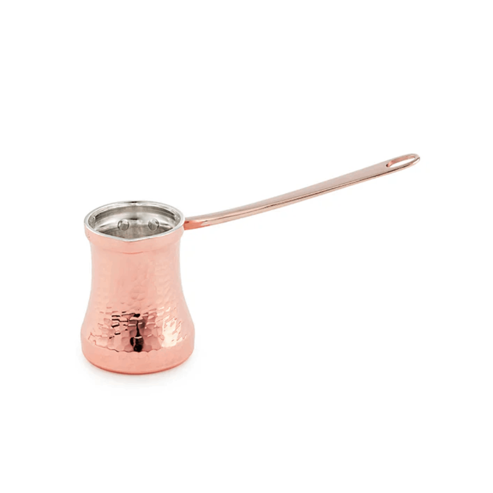 SOY Copper Cezve Turkish Coffee Pot Silver Lining – Right Handed