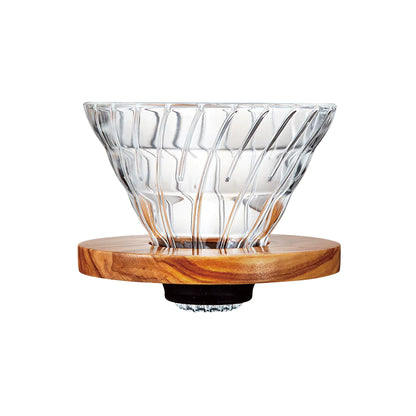 Hario V60 02 Glass and Olive Wood