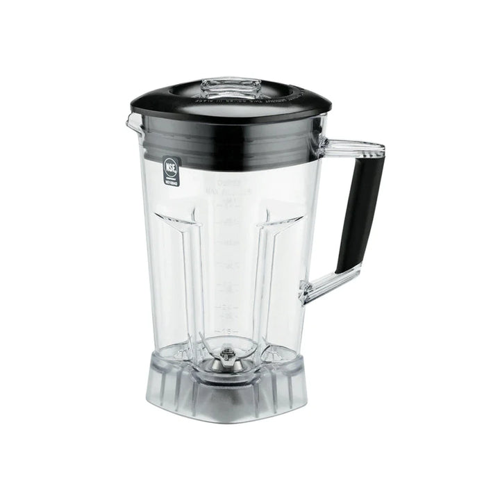 waring cac89 64oz clear copolyester blender jar with blending assembly and lid for commercial blenders