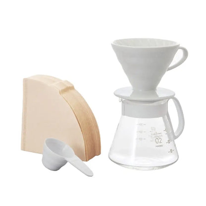 Hario V60 Ceramic Dripper 02 Set White