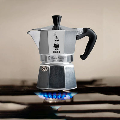 Bialetti Moka Express Coffee Maker – Silver Classic Stovetop Espresso Pot