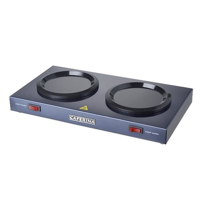 Precise THP Twin Warmer Plate with Black Color, UK Plug