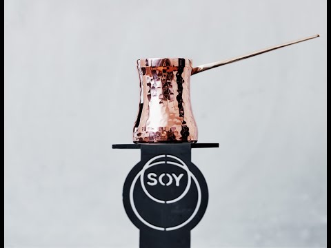 SOY Copper Cezve Turkish Coffee Pot Silver Lining – Right Handed