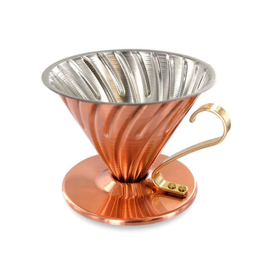 Hario V60-02 Copper Dripper With Nickel Plating Inside